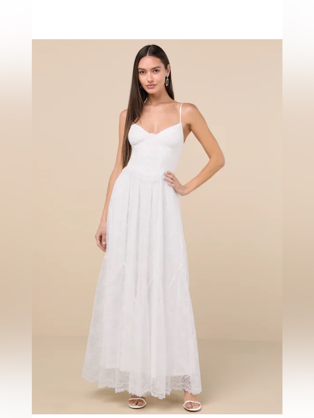 Lulus Dress Corset White